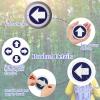 Amylove 24 Pieces Bright Reflective Trail Markers Round Bin Marker with Reflective Tacks Aluminum Signs Thumb Tacks for Hunting Hiking Camping and More (Blue) view 4