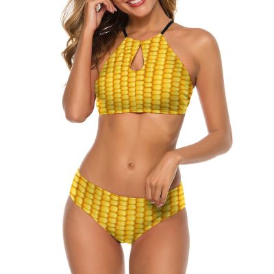 Corn Cob Ripe Maize Women 2 Piece Swimsuit Lace Up Bikini Set Beach Bathing Suit