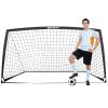 BOHEN 9x5FT Portable Soccer Goal for Kids Backyard with Carry Bag - Easy Folding Lightweight Fun for Outdoor Indoor Training Games for Teen Youth Adult (Black, 9x5FT, 1 Pack) view 1