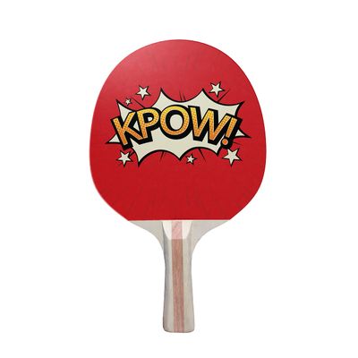 TigerTail Sports KPOW! Colorful Design Ping Pong Paddle - Premium 5 Ply Table Tennis Racket - Black Back (Design-Centric Item)