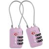 TSA Accepted Luggage Travel Lock, Set-Your-Own Combination Lock for School Gym Locker, Luggage Suitcase Baggage Locks, Filing Cabinets, Toolbox, Case (Purple, 2 Pack) view 1