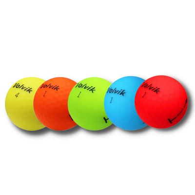 Golf Ball Monkey - Cheap Volvik Matte Golf Balls - 24 Multi Colored Golf Balls for Men and Women (4A - 24, Multicolor)