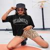 5 Biker Shorts for Women - High Waist Tummy Control Stretch Spandex Workout Yoga Running Gym Underwear, Leopard, One Size view 3