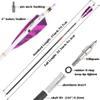 surwolf 31" Pure Carbon Arrows Archery Hunting Arrows 250 300 350 400 500 600 Spine with Natural Feather Fletched Targeting Arrows for Compound&Recurve&Long Bow 6/12 Pack (6, Purple, Spine 250) view 2