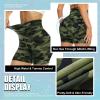 5 Biker Shorts for Women - High Waist Tummy Control Stretch Spandex Workout Yoga Running Gym Underwear, Green Camo, Plus Size view 4