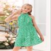 KunLunMen Floral Girls Dresses Age 5-14 Years Kids Summer Outfits Casual Halter Sleeveless Cute Short Sun Dresses view 3
