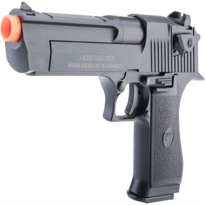 Evike Airsoft - Cybergun Magnum Research Licensed Airsoft DE Gas Blowback Airsoft Pistol by HFC (Color: Black)