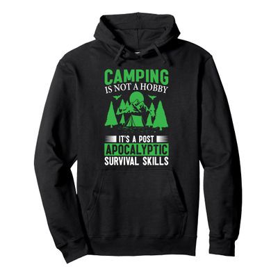 Camping Survived Gifts with Sayings for Outdoor Fans Pullover Hoodie