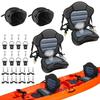 Kayak Seat Thickened Padded Kayak Seat Extra Thick Padded Sit-On-Top Canoe Seat Cushioned - 2 Pack Deluxe Fishing Boat Seat with Fixed D-Ring & Tie Down Pad Eyes and Screws for Kayaks Boats Canoes etc view 1