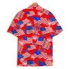 ACEPrints American Flag Hawaiian Shirt for Men, Mens Patriotic Shirts, Patriotic Shirts for Men, red White and Blue Hawaiian Shirts view 3
