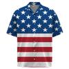 ACEPrints American Flag Hawaiian Shirt for Men, Mens Patriotic Shirts, Patriotic Shirts for Men, red White and Blue Hawaiian Shirts 1 view 1