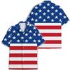 ACEPrints American Flag Hawaiian Shirt for Men, Mens Patriotic Shirts, Patriotic Shirts for Men, red White and Blue Hawaiian Shirts 1 view 4