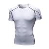 CARGFM Compression Shirt Men, Short Sleeve Football Basketball T Shirts, Cool Dry Tight Baselayer Undershirts Top for Workout Athletic Running Gym White view 1