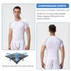 CARGFM Compression Shirt Men, Short Sleeve Football Basketball T Shirts, Cool Dry Tight Baselayer Undershirts Top for Workout Athletic Running Gym White view 2