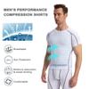 CARGFM Compression Shirt Men, Short Sleeve Football Basketball T Shirts, Cool Dry Tight Baselayer Undershirts Top for Workout Athletic Running Gym White view 3