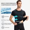CARGFM Compression Shirt Men, Short Sleeve Football Basketball T Shirts, Cool Dry Tight Baselayer Undershirts Top for Workout Athletic Running Gym Black view 4
