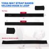 Aolamegs 23x2 Elastic Yoga Mat Strap - 4 Pack Hook and Loop High Stretchable Wrapper Straps 2 Inch Wide, Heavy Duty Bungee Straps, Wrap Organizer for Yoga/Workout/Exercise/Fitness/Pilates Mat Storage view 2