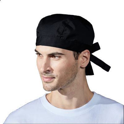 Chef Hat Adjustable Chef Cooking Cap for Men Women Kitchen Baker Waiter Skull Cap Food Service Cap Chef Cooking Turban Beanie Hat Catering Chef Cap Home Restaurants Coffee Cycling Skull Cap Pirate Cap