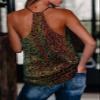 miduo Womens Tank Tops Summer Sparkle Sequin Tops V Neck Halter Cami Shirts Sequin for Holiday XXL Multicoloured view 3