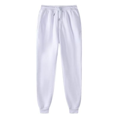 Dninmim Men Trousers Sweatpants Workout Running Sporting Clothing Men's Drawstring Full Length Pants White 4XL