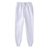 Dninmim Men Trousers Sweatpants Workout Running Sporting Clothing Men's Drawstring Full Length Pants White 4XL view 1