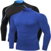 2/3 Pack Men's Compression Shirts Long Sleeve Workout Shirts Mock Turtleneck Athletic Base Layer Active Undershirts Tops view 1