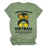 ARTECE Weekend Forecast Softball With No Chance Of House Cleaning Shirt Women Baseball Mom Tee Tops Funny Softball Lover Gift Green view 1