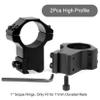 LONSEL 1'' Dovetail Scope Rings, 2Pcs High Profile & 2Pcs Medium Profile 1 Inch Scope Mount Rings for 11mm Dovetail Rails (Medium Profile - 2 Pack) view 2