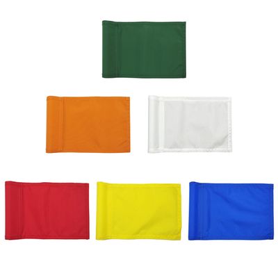 Colored Solid Golf Flags with Tube Inserted,8 L x 6H Mini Putting Green Flags for Yard Indoor Outdoor Backyard Garden, 420D Nylon Pin Flag (Colored Flag/6 Pack)