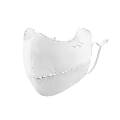 OH! ANY TIME ANY WEAR Sun Protection UPF 50+ UV Face Cover Summer Face Mask Neck Gaiter with Ear Loops SLN3M308 White
