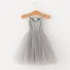 Baby Girls Tutu Dress Toddler Cotton Tutu Dress Infant Tulle Dresses Girl Sleeveless Princess Dress (Grey, 6-7 Years) view 3
