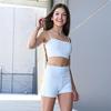 3" Shorts for Women -High Waisted Soft Spandex Biker Shorts Women Dance Volleyball Booty Shorts White S/M view 4