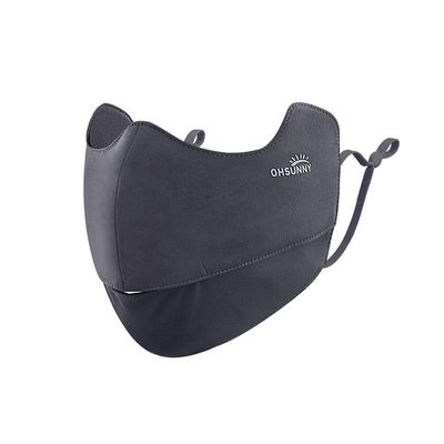 OH! ANY TIME ANY WEAR Sun Protection UPF 50+ UV Face Cover Summer Face Mask Neck Gaiter with Ear Loops SLN3M308 Dark Grey