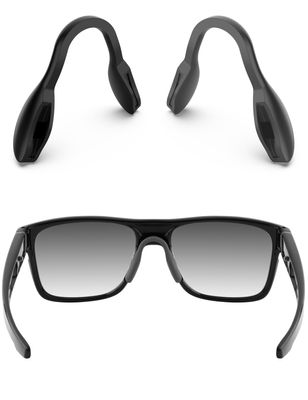 ToughAsNails 2 PCS Low Bridge Fit Replacement Nose Pads Pieces for Oakley Crossrange OO9361/Crossrange R/Crossrange XL/Crossrange Shield Sunglasses Black&Gray