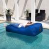 PHASFBJ Portable Lounger Chair with Built in Pump, Automatic Inflatable Couch, Ergonomic Design Blow Up Sofa Bed with Emergency Power Supply for Camping Beach Traveling Hiking Backyard,White view 2