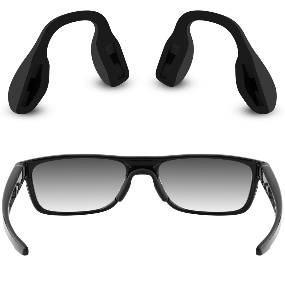 ToughAsNails 2 PCS Standard Fit Replacement Nose Pads Pieces for Oakley Crossrange OO9361/Crossrange R/Crossrange XL/Crossrange Shield Sunglasses Black&Black