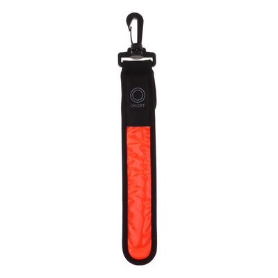 10x1.4 inch Backpack Reflective Strip Cycling Hiking School Bag LED Reflector Light Night Safety Warning Bag Tag (Red)