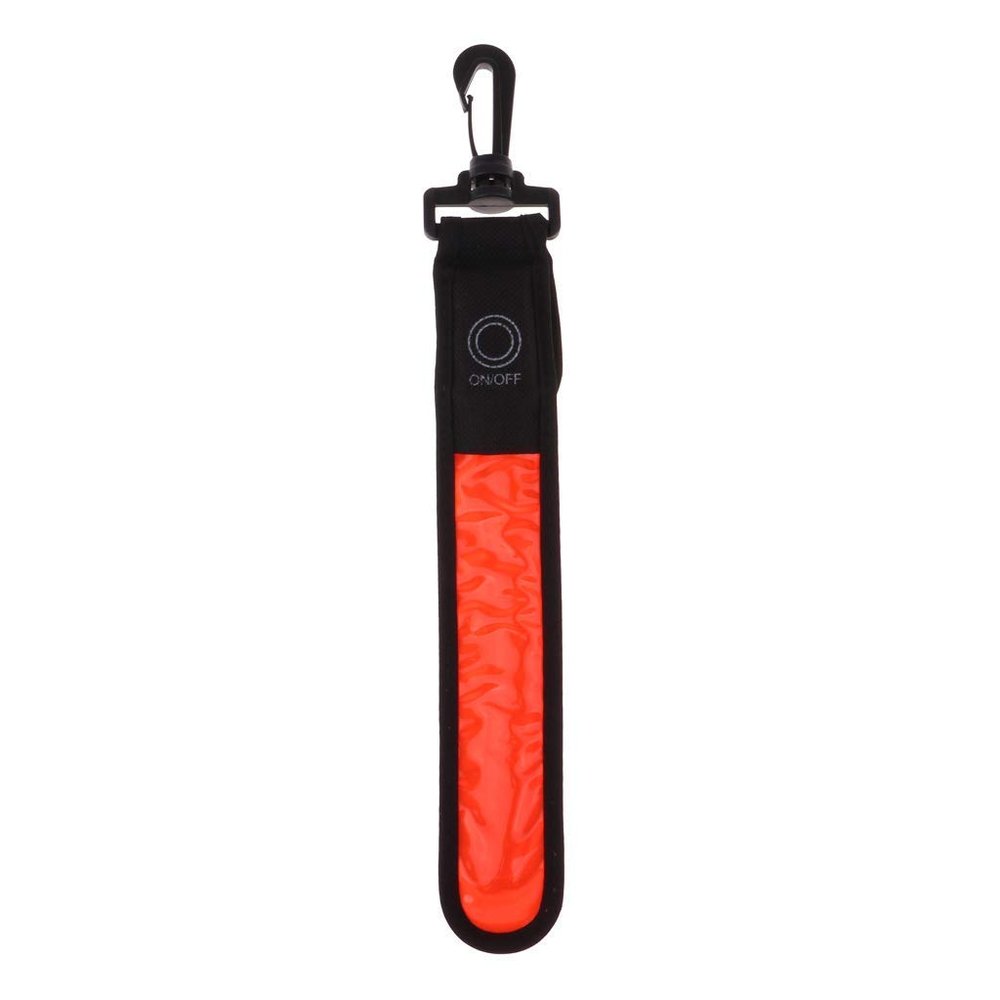 10x1.4 inch Backpack Reflective Strip Cycling Hiking School Bag LED Reflector Light Night Safety Warning Bag Tag (Red)