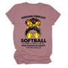 ARTECE Weekend Forecast Softball With No Chance Of House Cleaning Shirt Women Baseball Mom Tee Tops Funny Softball Lover Gift Pink view 1