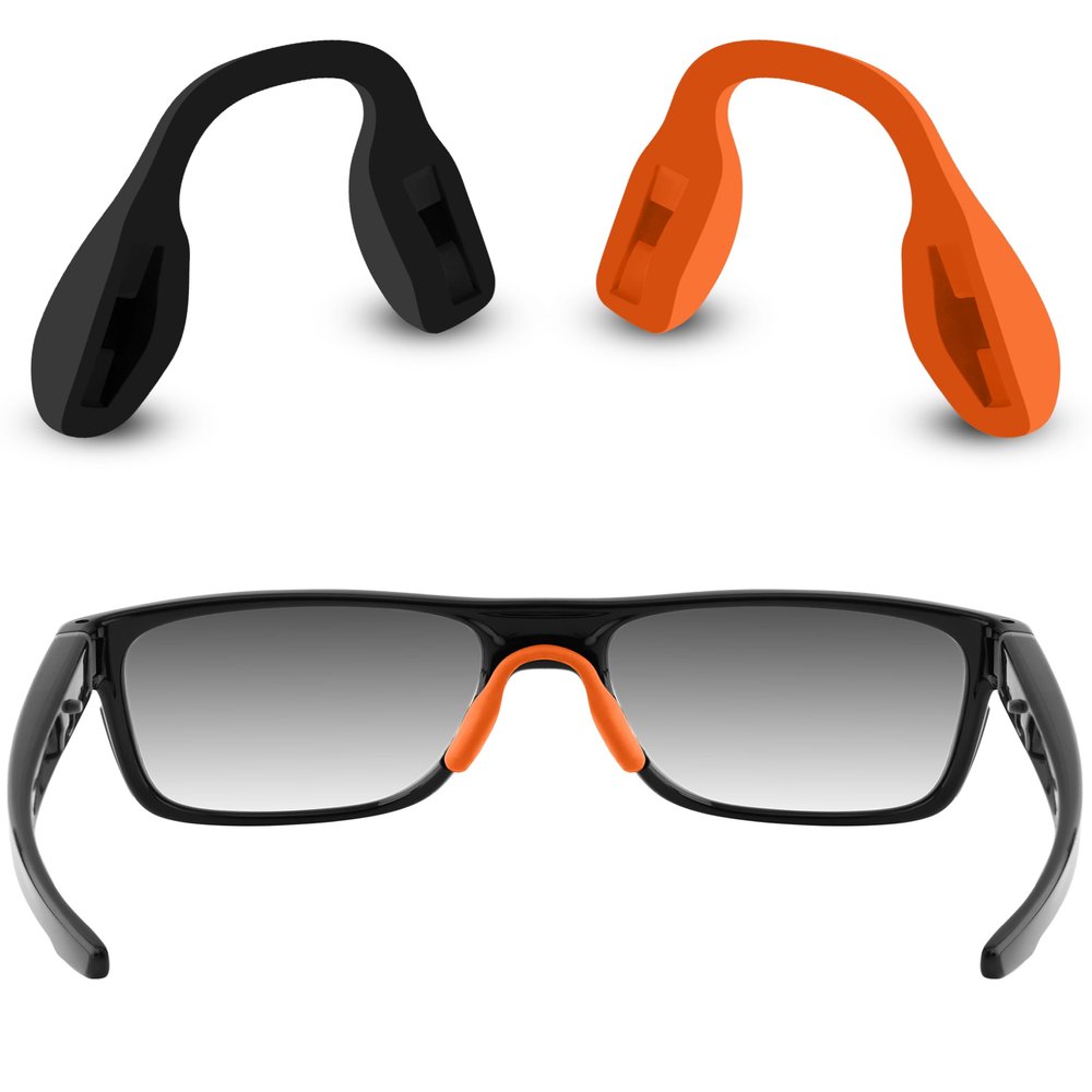 ToughAsNails 2 PCS Standard Fit Replacement Nose Pads Pieces for Oakley Crossrange OO9361/Crossrange R/Crossrange XL/Crossrange Shield Sunglasses Black&Orange