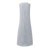 Maxi Dress for Women,2023 Spring Summer Cotton Linen Dress,Ladies Plus Size Boho Beach Flowy Long Dress with Pockets,Casual Trendy Elegant Sleeveless Sundress for Holiday Resort WearA-Gray,L view 4