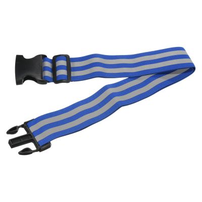 M METERXITY Reflective Belt Bands - High Visibility Safety Reflector Tape Gear, Apply to Cycling Running Night Walking(26x2 Inch, Blue)