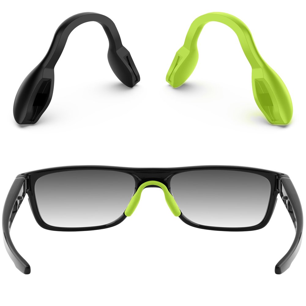 ToughAsNails 2 PCS Standard Fit Replacement Nose Pads Pieces for Oakley Split Time OO4129|Split Shot OO9416 Sunglasses Black&Green