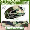 Haull Boys' Athletic Sweatbands - Elastic Hairbands for Sports like Football, Basketball (Camouflage) view 3