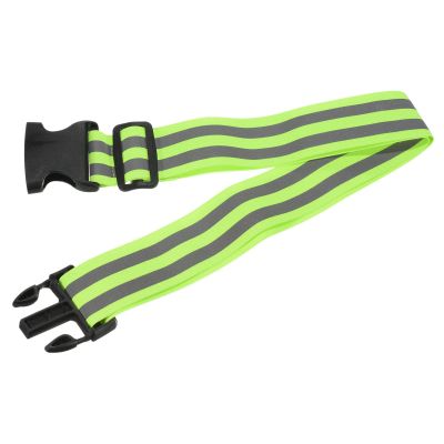 M METERXITY Reflective Belt Bands - High Visibility Safety Reflector Tape Gear, Apply to Cycling Running Night Walking(26x2 Inch, Green)
