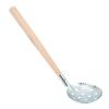Serrated Wooden Handle Galvanized Steel Ice Fishing Skimmer Colander 34cm/13.4in Long, Perfect for Ice Fishing view 1