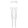 YiZYiF Women's Shimmery Oil Shiny Footed Thigh High Sheer Hold Up Pantyhose Stockings Tights White A One Size view 1