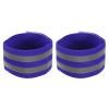 M METERXITY 2 Pack Reflective Bands - Safety Reflector Tape Strip, High Visibility Reflective Running Gear, Apply to Cycling Running Night Walking(10x2 Inch, Blue) view 1