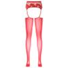YiZYiF Women's Shimmery Oil Shiny Footed Thigh High Sheer Hold Up Pantyhose Stockings Tights Red A One Size view 3