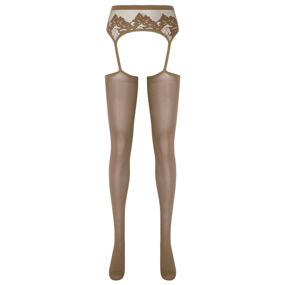 YiZYiF Women's Shimmery Oil Shiny Footed Thigh High Sheer Hold Up Pantyhose Stockings Tights Coffee A One Size